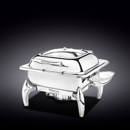 Glass lid square chafing dish with stand wl‑559912/ab Wilmax (photo 1)