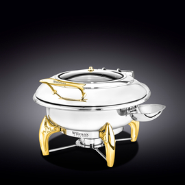 Glass lid round chafing dish with stand wl‑559921/ab Wilmax (photo 1)