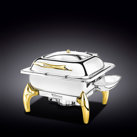 Glass lid square chafing dish with stand wl‑559922/ab Wilmax (photo 1)