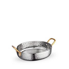 Oval fry pan with 2 side gold handles wl‑554106/s Wilmax (photo 1)