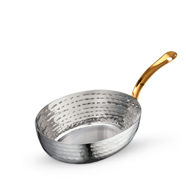 Deep oval fry pan with long gold handle wl‑554142/s Wilmax (photo 1)