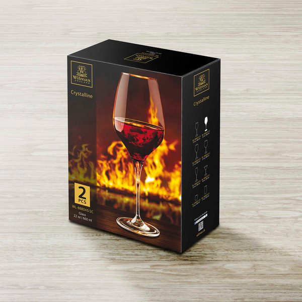 Wine glass set of 2 in colour box wl‑888043/2c Wilmax (photo 2)