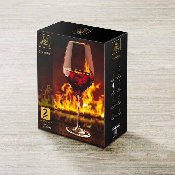 Wine glass set of 2 in colour box wl‑888044/2c Wilmax (photo 2)