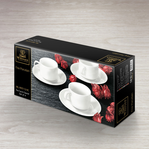 Tea cup & saucer set of 4 in colour box wl‑993112/4c Wilmax (photo 2)