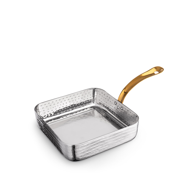 Square fry pan with long gold handle wl‑554124/s Wilmax (photo 1)