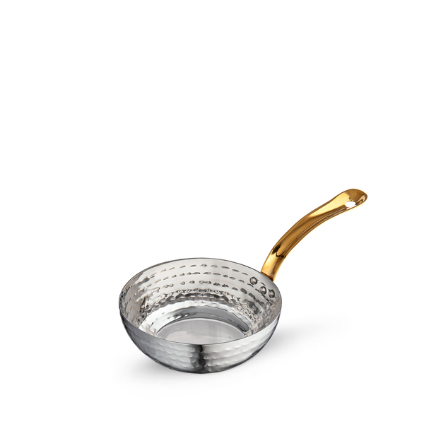 Deep round fry pan with long gold handle wl‑554136/s Wilmax (photo 1)