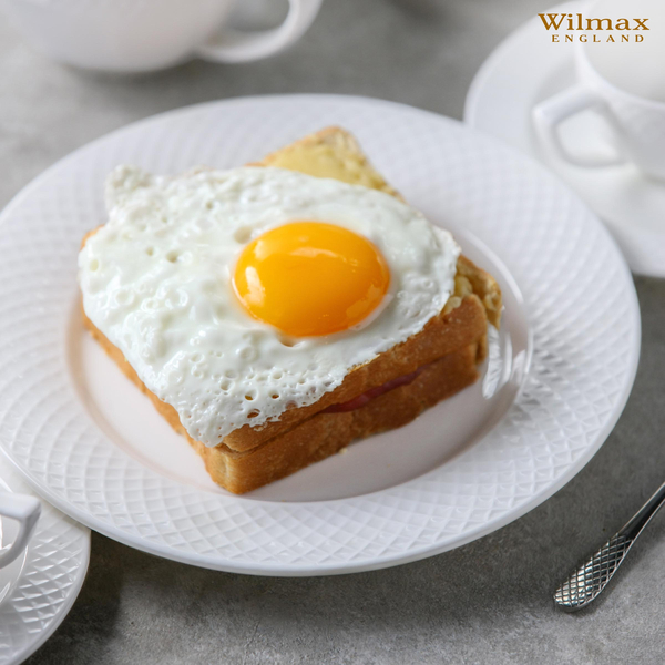 Flat rim dessert round plate set of 6 in colour box wl-880100/6c Wilmax (photo 11)