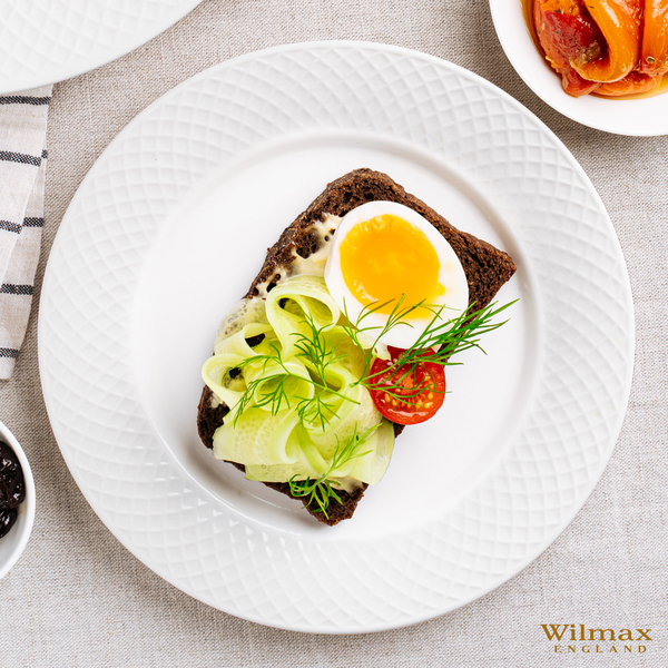 Flat rim dessert round plate wl-880100/a Wilmax (photo 7)