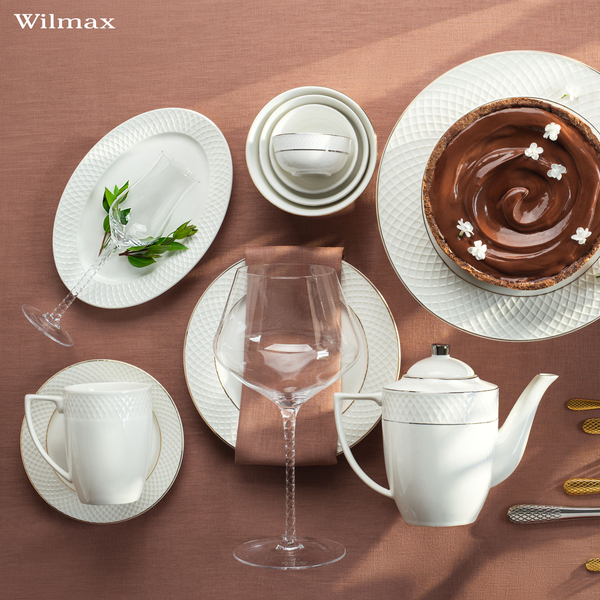 Coffee pot with platinum lines wl‑880103458/a Wilmax (photo 3)